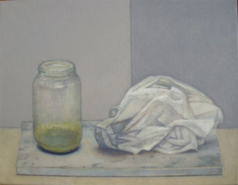 walter nobbe  tissue en glas   olieverf  tempera op doek  39x50 cm. 2004. .jpg 1156