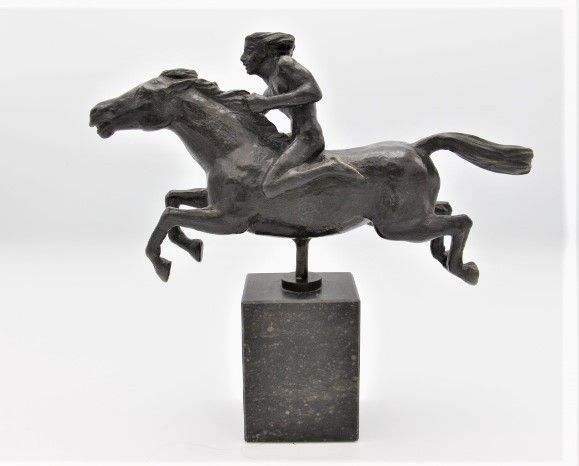 amiran djanashvili   paard met ruiter x7x27 cm. 1600 00 1526
