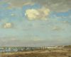 leo van der vlist  strand bij noordwijkerhout  olieverf   x 50 cm. nieuw 2524