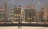 amsterdam met sneeuw  olieverf  x30 cm.     675 00  2 2961