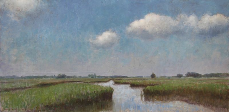 ewoud de groot  veengebied noord holland  olieverf  5 x 84 5 cm. 1900 00  330