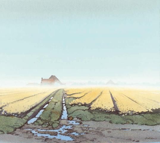 gerrit neven  texel  aquarel  x 70 cm  e1650 391