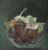 pieter knorr  uitjes met knoflook  olieverf op board. buitenmaten x 35 cm.  2100 00   374