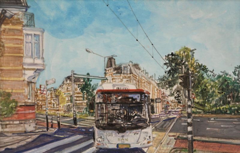 evert salis  stadhouderslaan  groot hertoginnelaan  den haag  gouache x30 cm. 390 00 3288