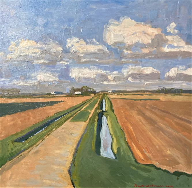 BERT WELMERS  Kreekrakpolder  Zeeland  olieverf op doek x60cm  2020  1500 00 3504