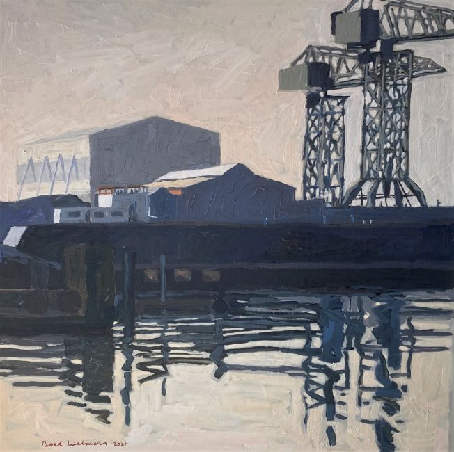 BERT WELMERS  Scheepswerf Neptunes  Hardinxveld  olieverf op doek x70 cm  2021 1800 00 3510