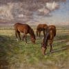 Grazende paarden x47cm  Rene Tweehuysen hires 3661