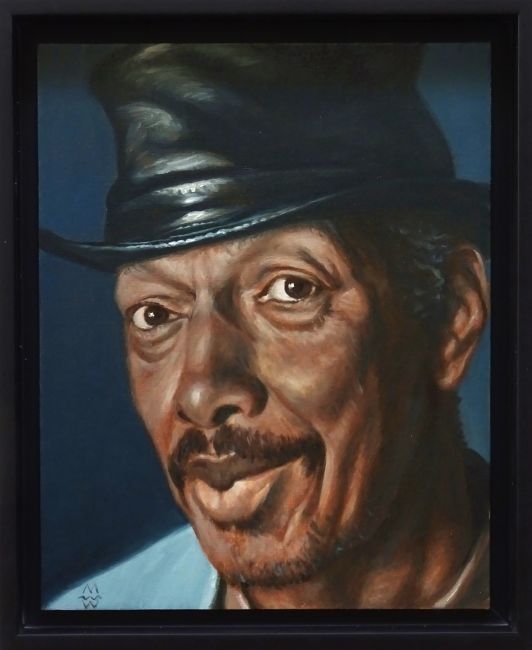 Ornette Coleman2  olieverf  x 27 cm. 950 00 3691