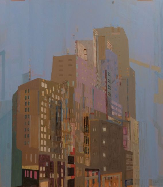 MARTIN DE JONG  Kips Bay  New York I  acryl en olieverf x140 cm. 4800 00 3922