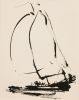 INGRID DINGJAN  Op zee  penseeltekening x40 cm. 250 00 ex lijst 4068