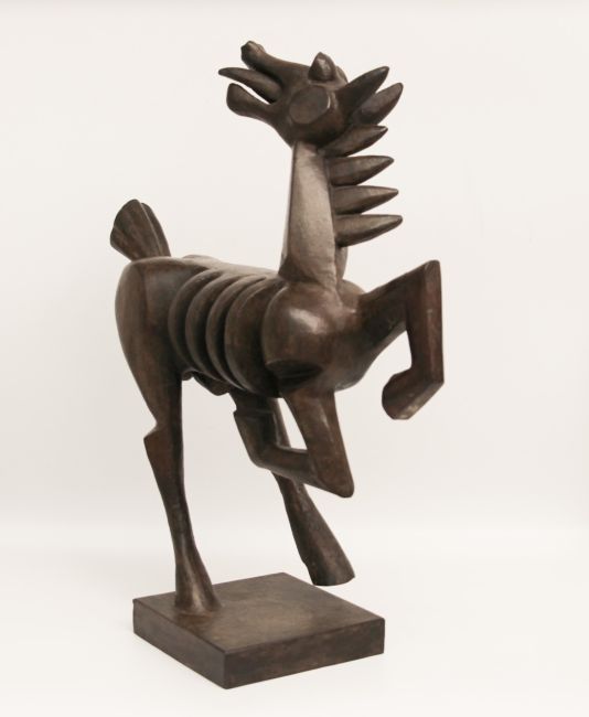 LOEK BOS Caballo a la Picasso  middel groot  brons 00  5 4270