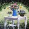 LAETITIA DE HAAS   Rozen op tafel  olieverf x20 cm. 500 00 4337