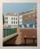 FRANS DE LEEF  Spui  zeefdruk  beeldx40 cm.  lijst 70x60 cm. 325 00 ex lijst 4547