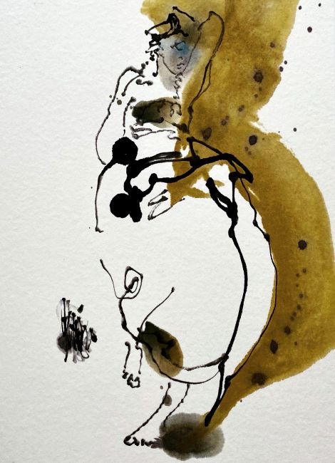 Myrthe                  30 cm.          sumi ink ten aquarel op Yuan papier.                400 euro 4611