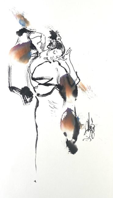 Gratie 90 cm.  1250 euro sumipaiting 5284