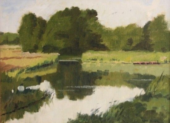 albert dolmans the pond  olieverf op doek x51 cm. 850 00  639